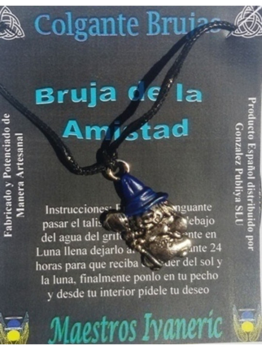 Freundschaft Hexe Amulett, 3 Zentimeter