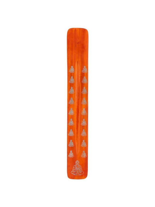 Orange hölzerne Räucherstäbchenhalter Buddha Design
