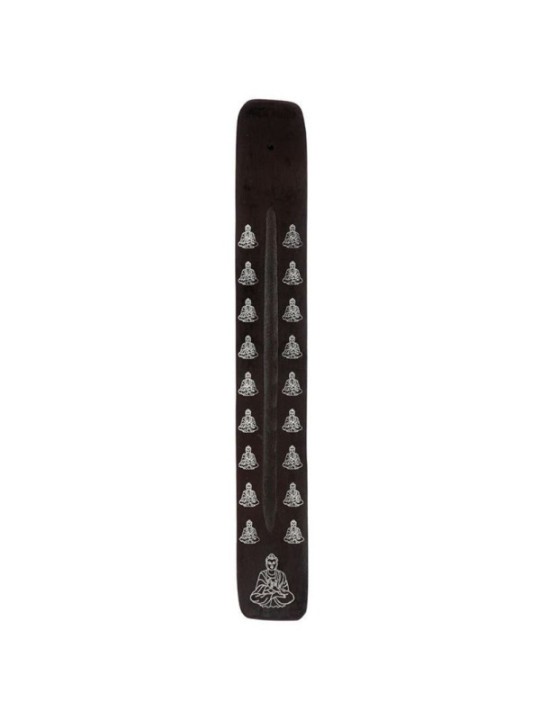 Schwarzer hölzerner Räucherstäbchenhalter Buddha Design