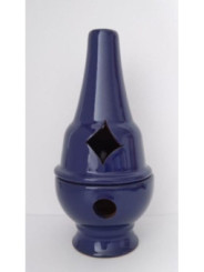 Handgefertigtes Räuchergefäß Censer blau gemalt Rhombus 17cm