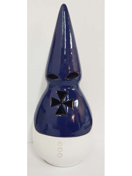Nazarener Weihrauchfass weiß-blau 19cm