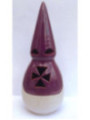 Weihrauchfass Nazarener Handgemachtes Weihrauchfass Weiß-Lila 19cm