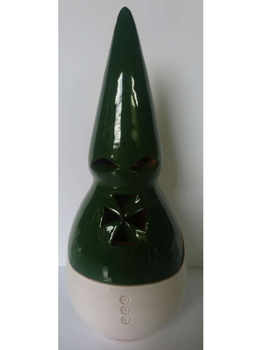 Handgefertigtes Nazarener Weihrauchfass grün-weiß 19cm