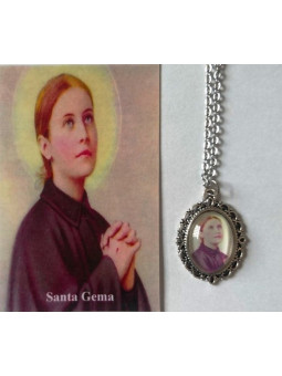 Emaillierte St. Edelstein Medaille 14mm mit Druck