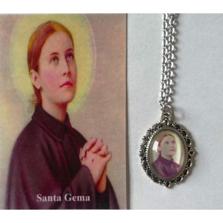 Emaillierte St. Edelstein Medaille 14mm mit Druck